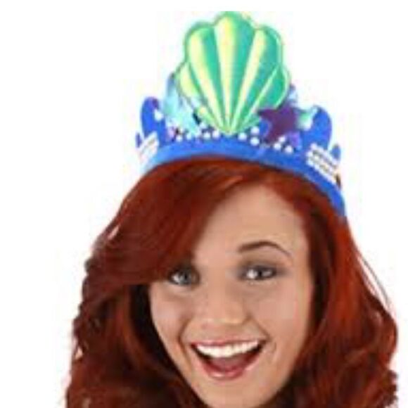 Mermaid Crown iridescent Shell Star And Pearl Design - Picture 1 of 9